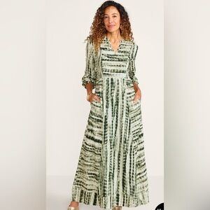 Soft Surroundings Alejandra  Long Sleeve Maxi Dress large